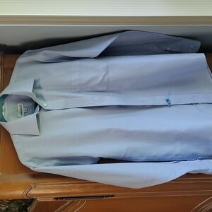 JOSEPH‎ & FEISS DRESS SHIRT. Beautiful shade of blue,  size 15 34/35. No iron.